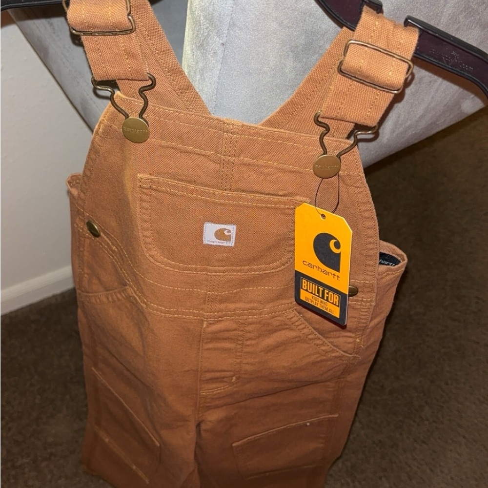 Carhartt Tan Bib Overalls